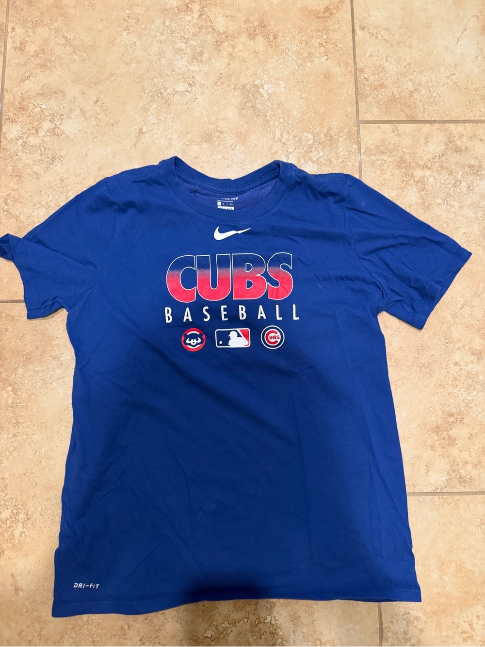 Nike Royal Blue Cubs Baseball Tee with Red & White Accents